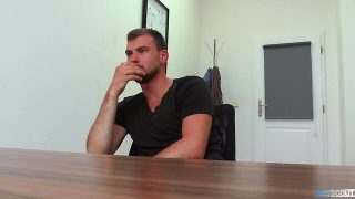 Lovely lean guy gets paid to suck pecker at the train station and then fuck