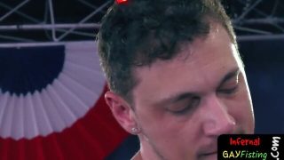 Humble slaves fisted hard by master