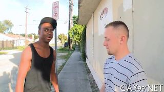 Muscly black homosexual knocked off