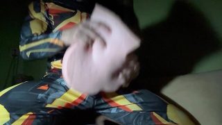 Bumblebee transforms to play with a dildo