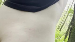 Femboy nude nature hike part 2: bubble butt edition