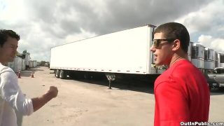 Sucking cock at truck yard